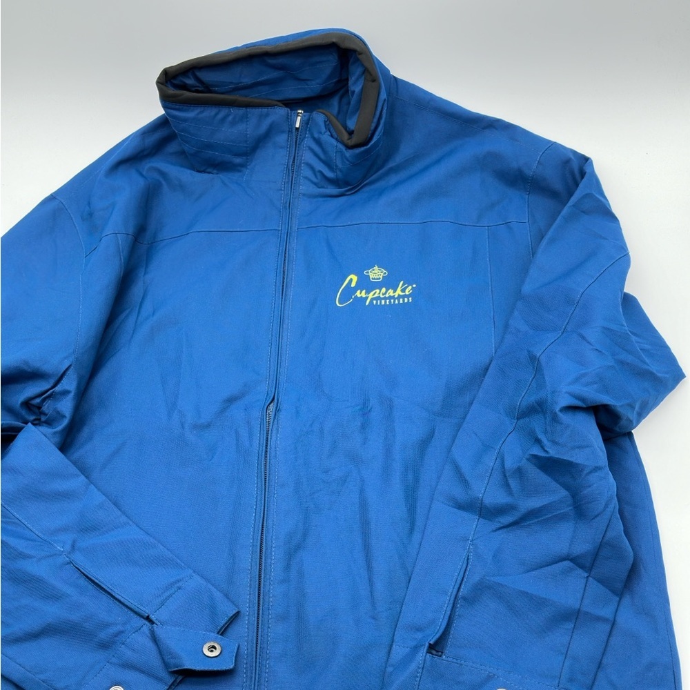 Port Authority Mens Cupcake‎ Vineyards Embroidered Full Zip Jacket Blue Large